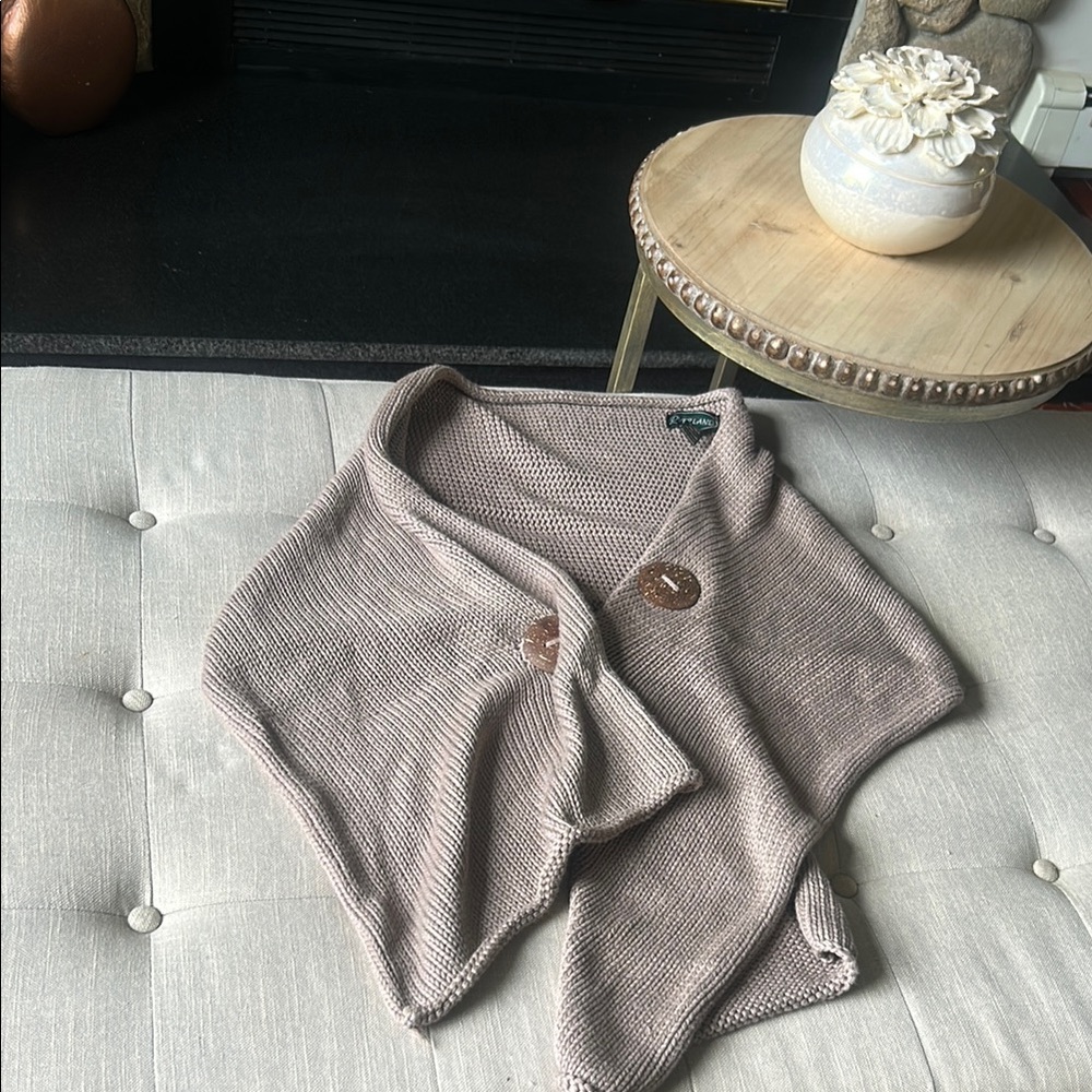 Overland Knit 100% Cotton Button Shall One Size